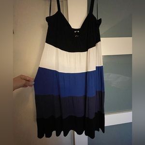Stripped stretchy summer dress